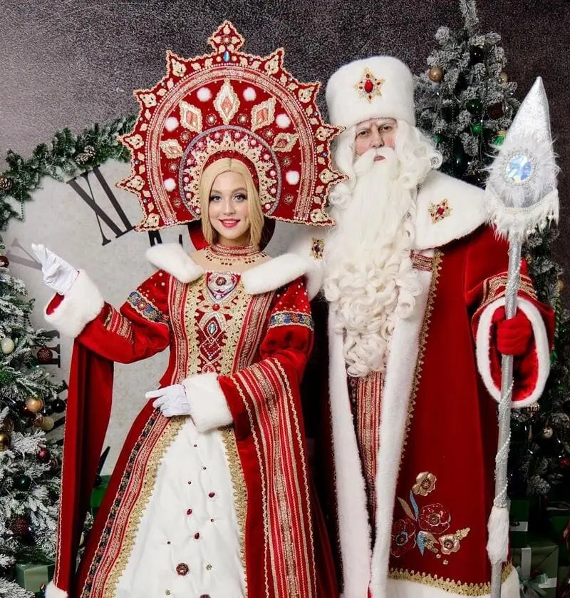 Дед Мороз и Снегурочка, пара "Княжеская" Дед Мороз и Снегурочка, пара "Княжеская"